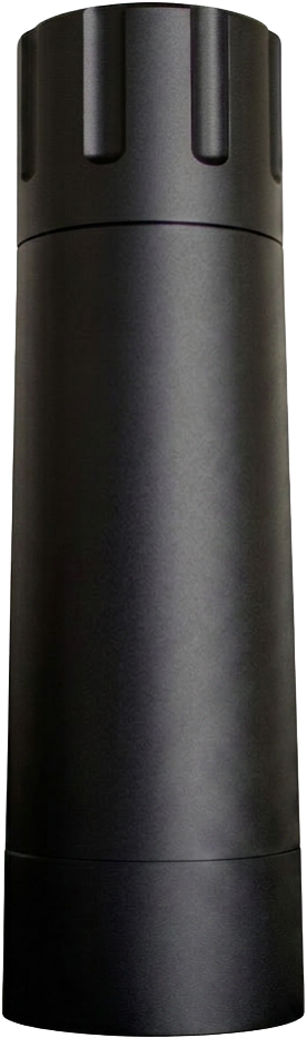 The Pepper Cannon standing upright on a white background.
